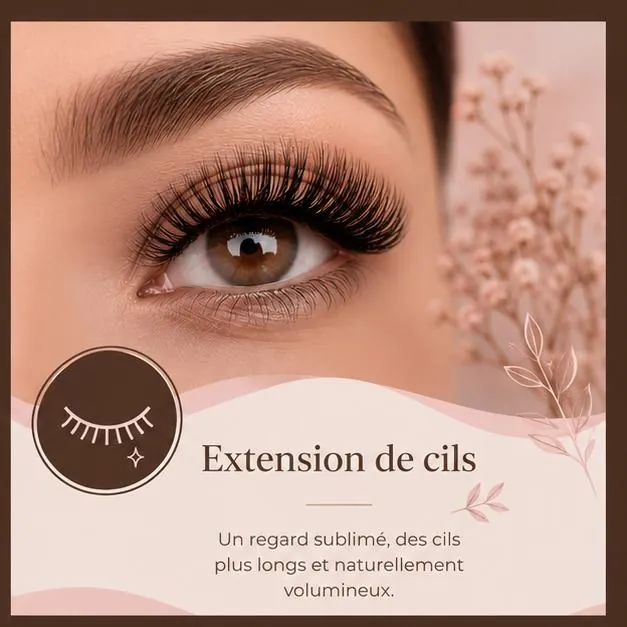 Pose d'extensions de cils cil à cil par une esthéticienne à Caux-et-Sauzens