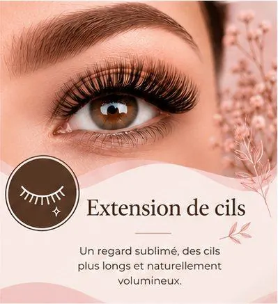 Extension de cils à l'institut Laur'Art Beauté à Caux-et-Sauzens