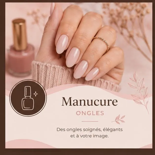 Manucure et pose de vernis semi-permanent pour des ongles soignés et élégants, institut à Caux-et-Sauzens