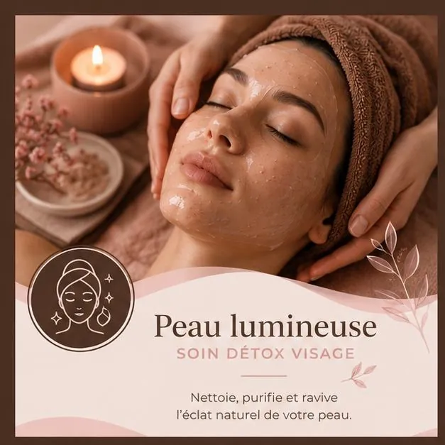 Soin détox du visage pour une peau lumineuse, réalisé à l'institut Laur'Art Beauté à Caux-et-Sauzens